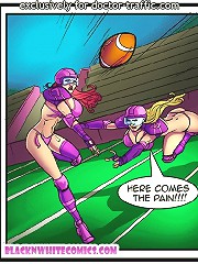 Im about to crush this bitch with huge cartoon boobs, here comes the pain!