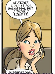 Very naughty slut first tries huge black cock in her mouth in mad John Person interracial comics