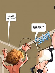 A couple of young fellas banging with a milf on the greatest interracial cartoons pictures