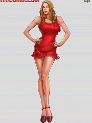 Big cartoon tits on the sex comics beach