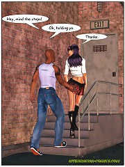 Interracial Comics. A cup of black coffe and another big black thing