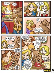 Big bad wolf deep in tight cartoon pussy of Little Red Riding Hood