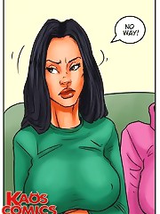 Hot sexy cartoons with lusty sluts teased and seduced with big black cock