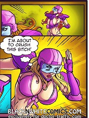 Im about to crush this bitch with huge cartoon boobs, here comes the pain!