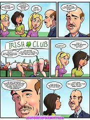 Crazy irish club party in hot porn comics