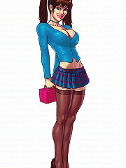 Various illustrations of pit comics taken from John Persons master of interracial comic porn