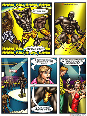 Cream on big black cocks interracial comic sex